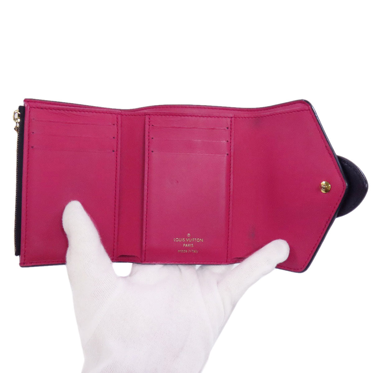 LOUIS VUITTON Bifold Wallet M69176 leather black Portefeuille LV Pont Neuf Women Used