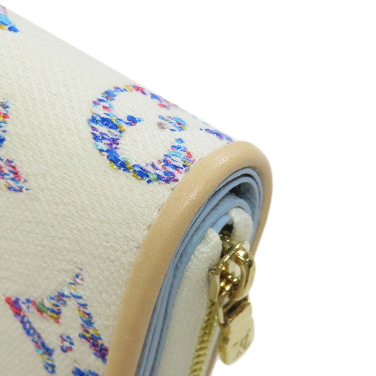 LOUIS VUITTON Bifold Wallet M83500 Monogram Jaguar white Portefeuille Lou Women Used