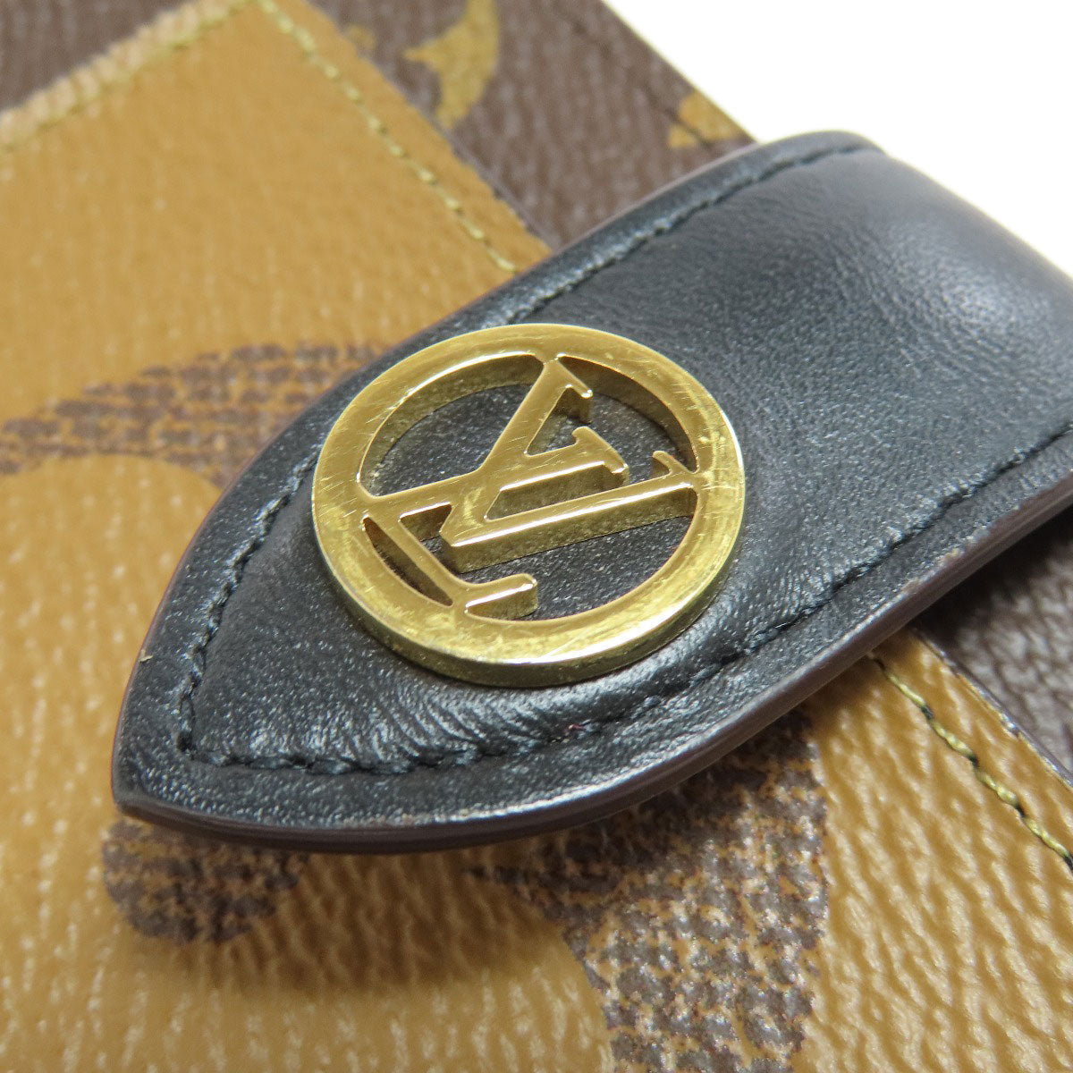 LOUIS VUITTON Bifold Wallet M69432 Monogram reverse Brown Portefeuille Juliet Women Used