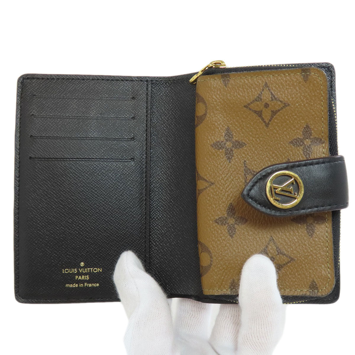 LOUIS VUITTON Bifold Wallet M69432 Monogram reverse Brown Portefeuille Juliet Women Used