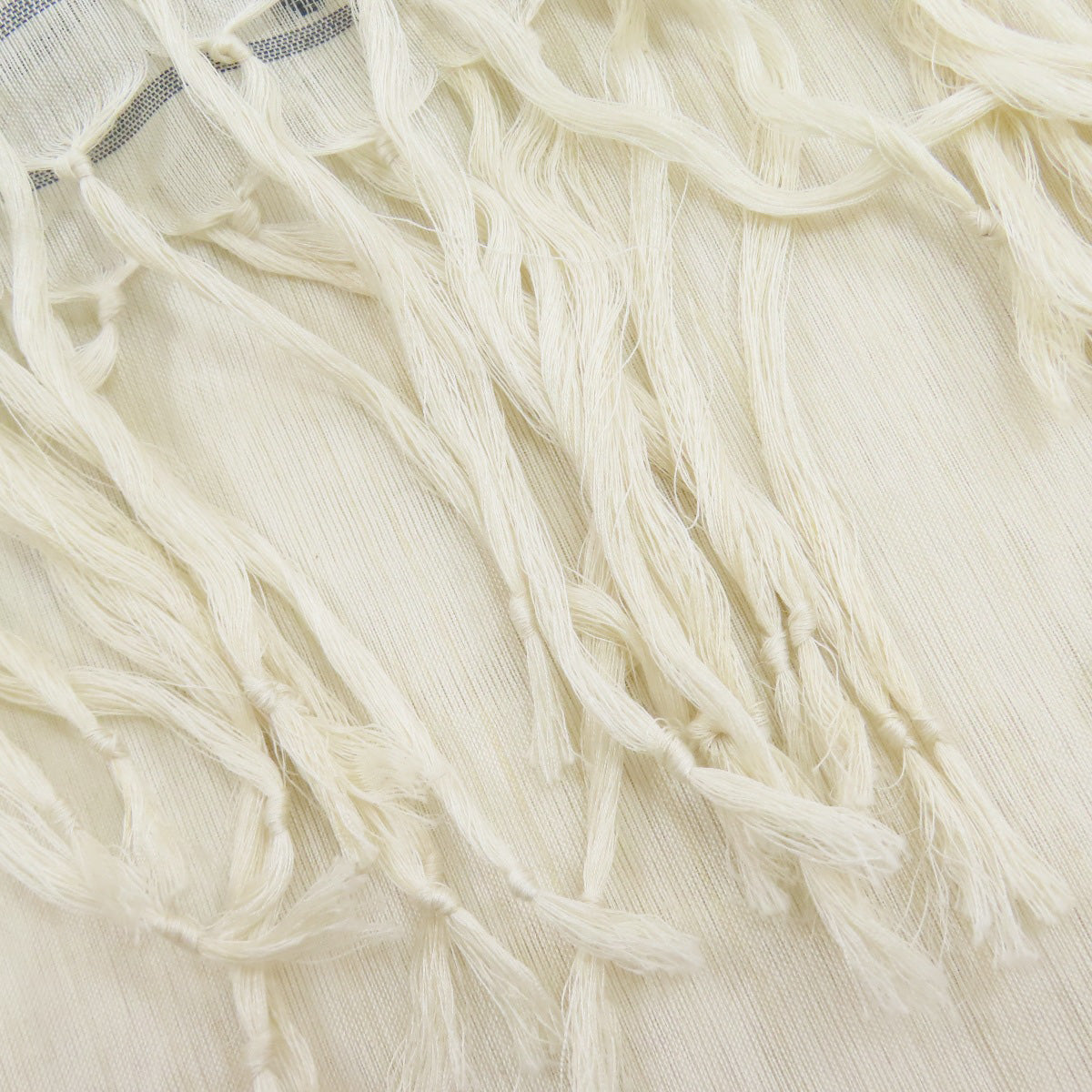 HERMES Stall Silk, Cotton white Carriage Pattern Women Used