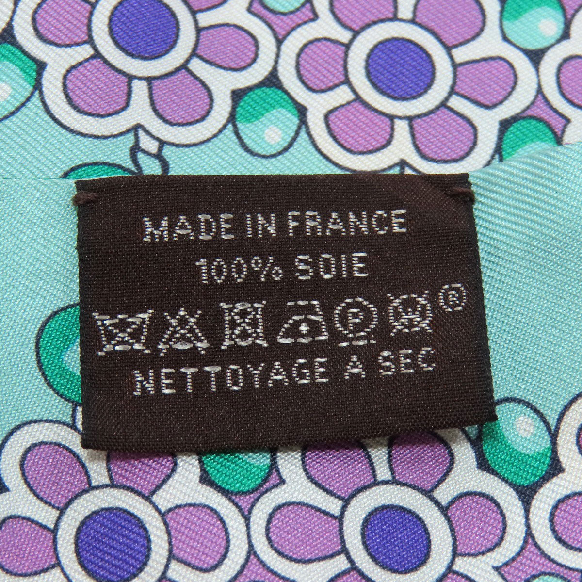 HERMES scarf silk green Twilly