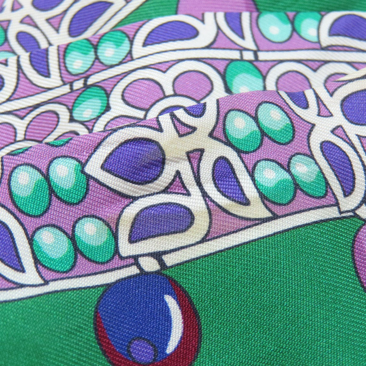 HERMES scarf silk green Twilly