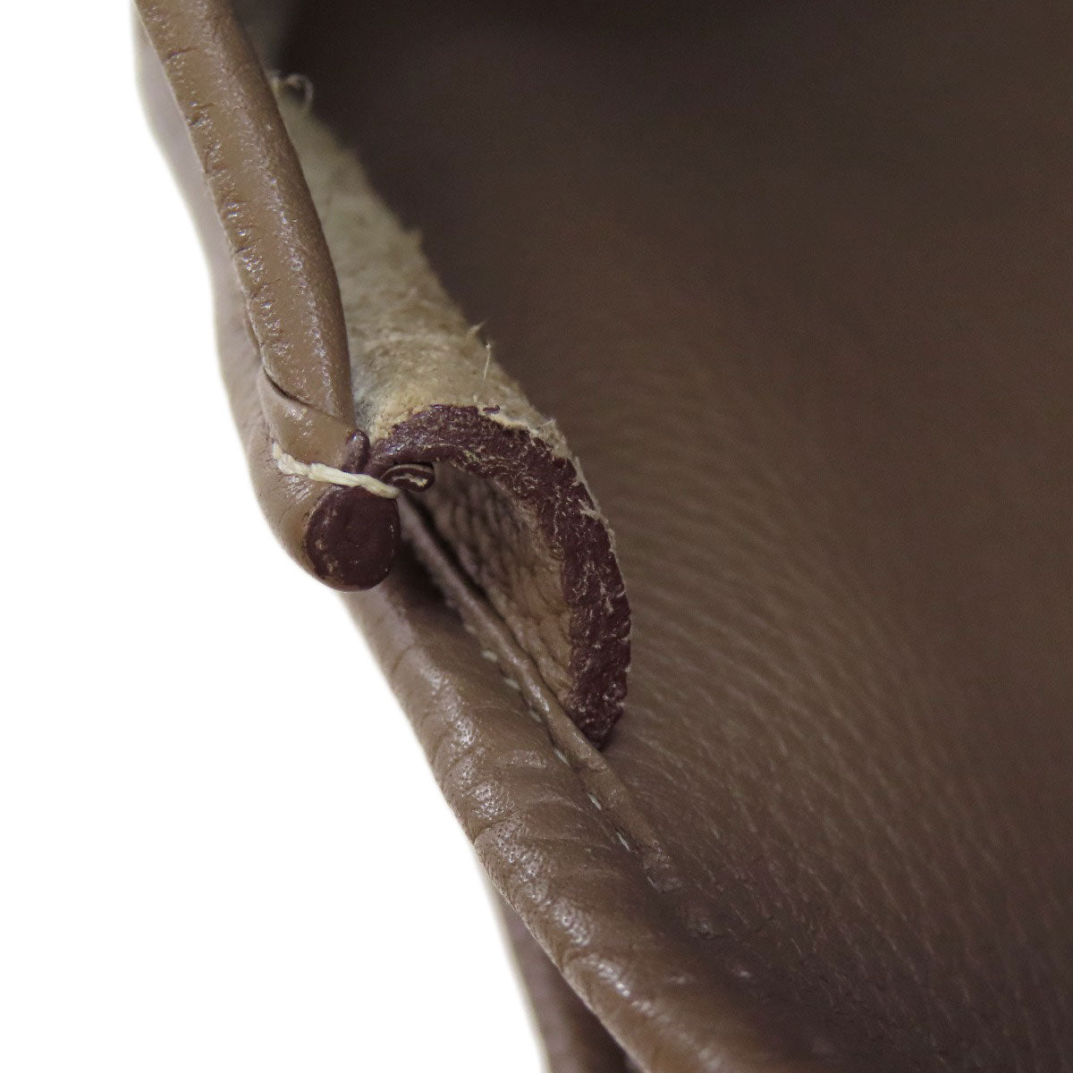 HERMES Shoulder Bag Taurillon Clemence beige Evelyn 3 GM SilverMetal Women Used