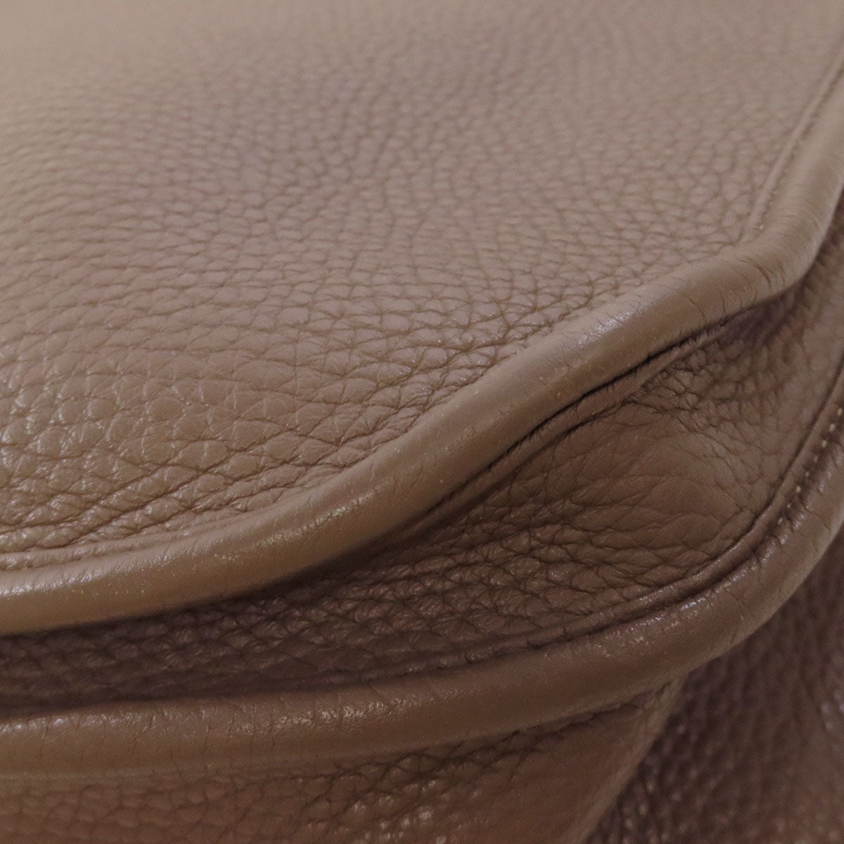HERMES Shoulder Bag Taurillon Clemence beige Evelyn 3 GM SilverMetal Women Used