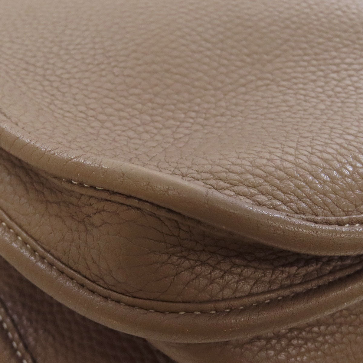 HERMES Shoulder Bag Taurillon Clemence beige Evelyn 3 GM SilverMetal Women Used