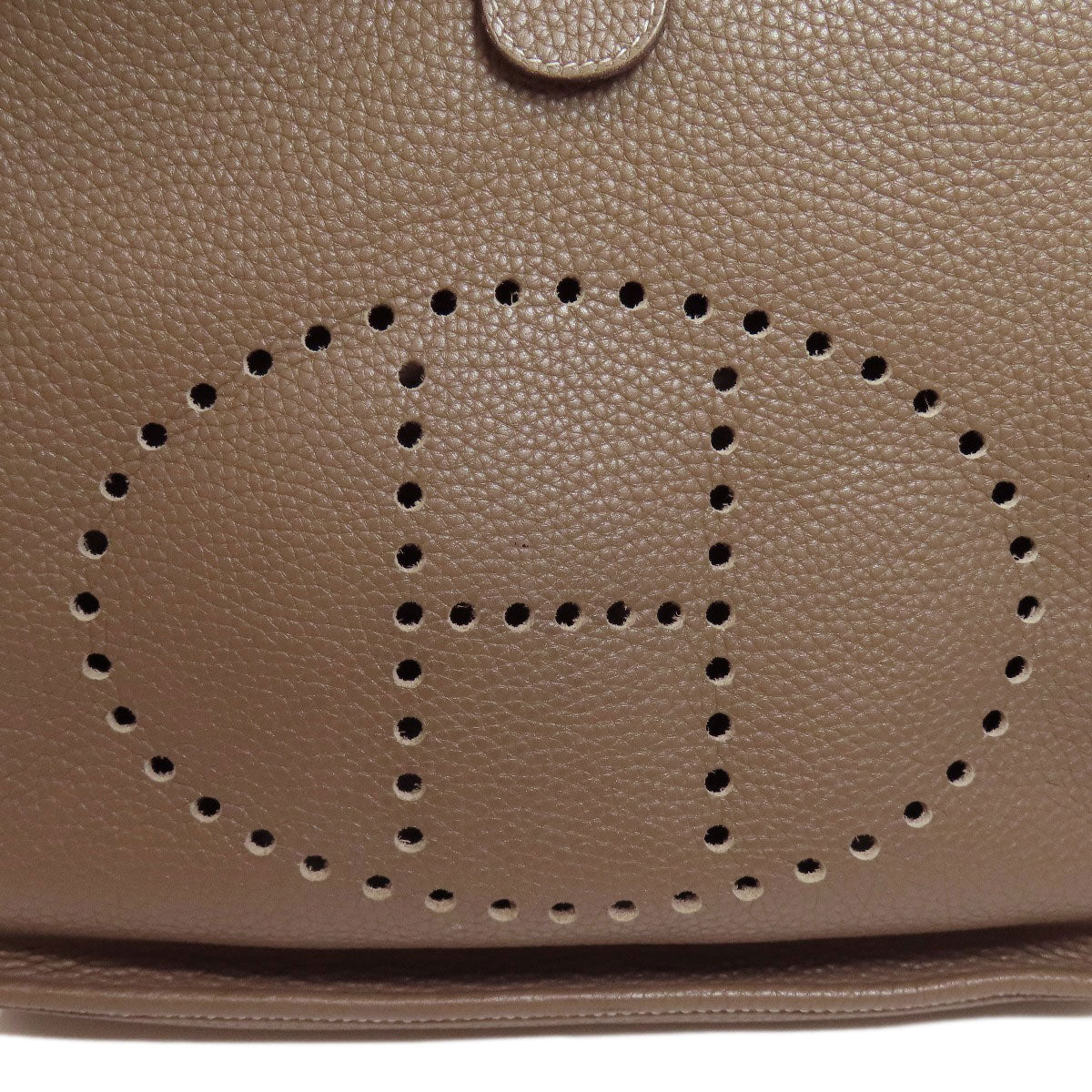 HERMES Shoulder Bag Taurillon Clemence beige Evelyn 3 GM SilverMetal Women Used