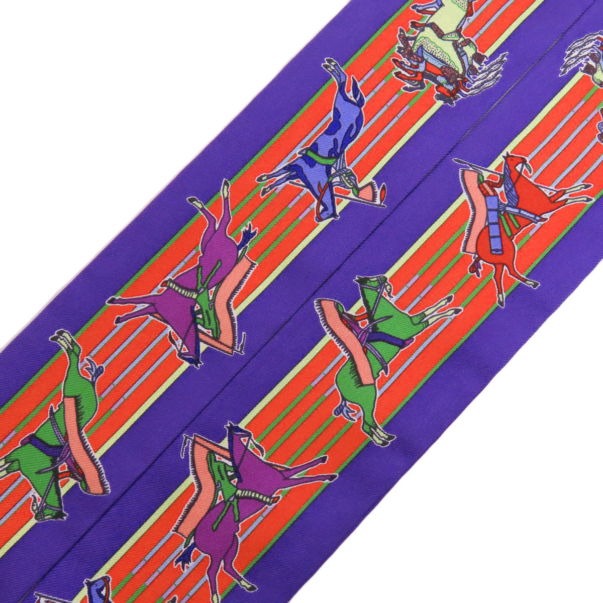 HERMES scarf silk purple Twilly Women Used