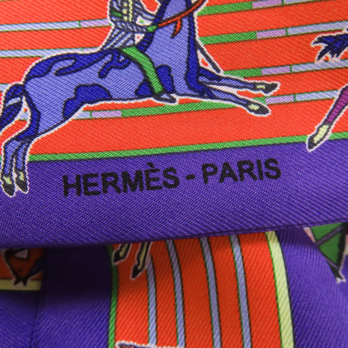 HERMES scarf silk purple Twilly Women Used