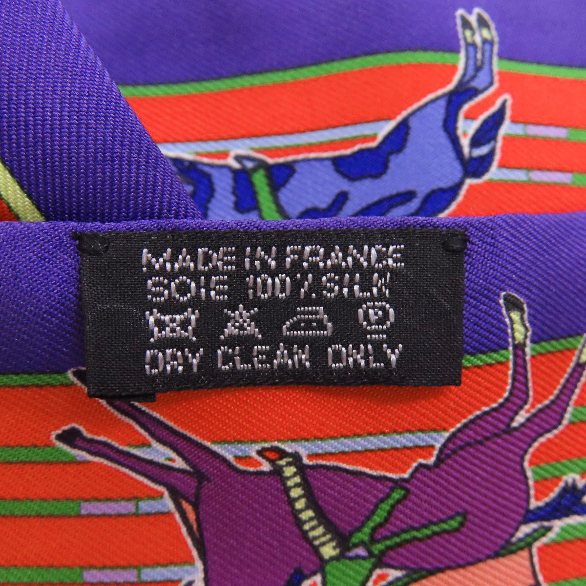 HERMES scarf silk purple Twilly Women Used