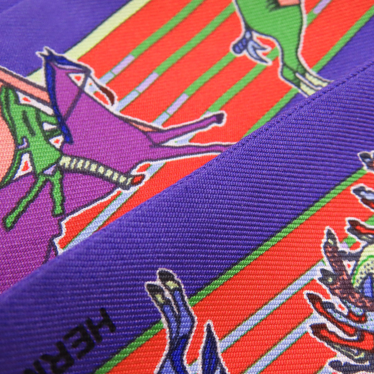 HERMES scarf silk purple Twilly Women Used