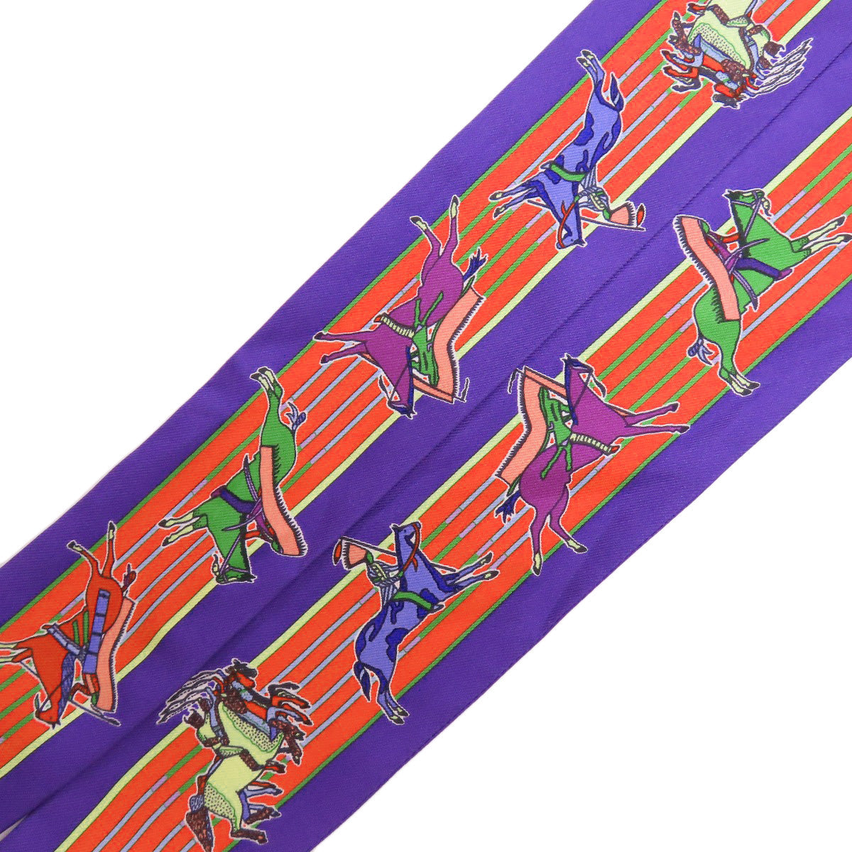 HERMES scarf silk purple Twilly Women Used