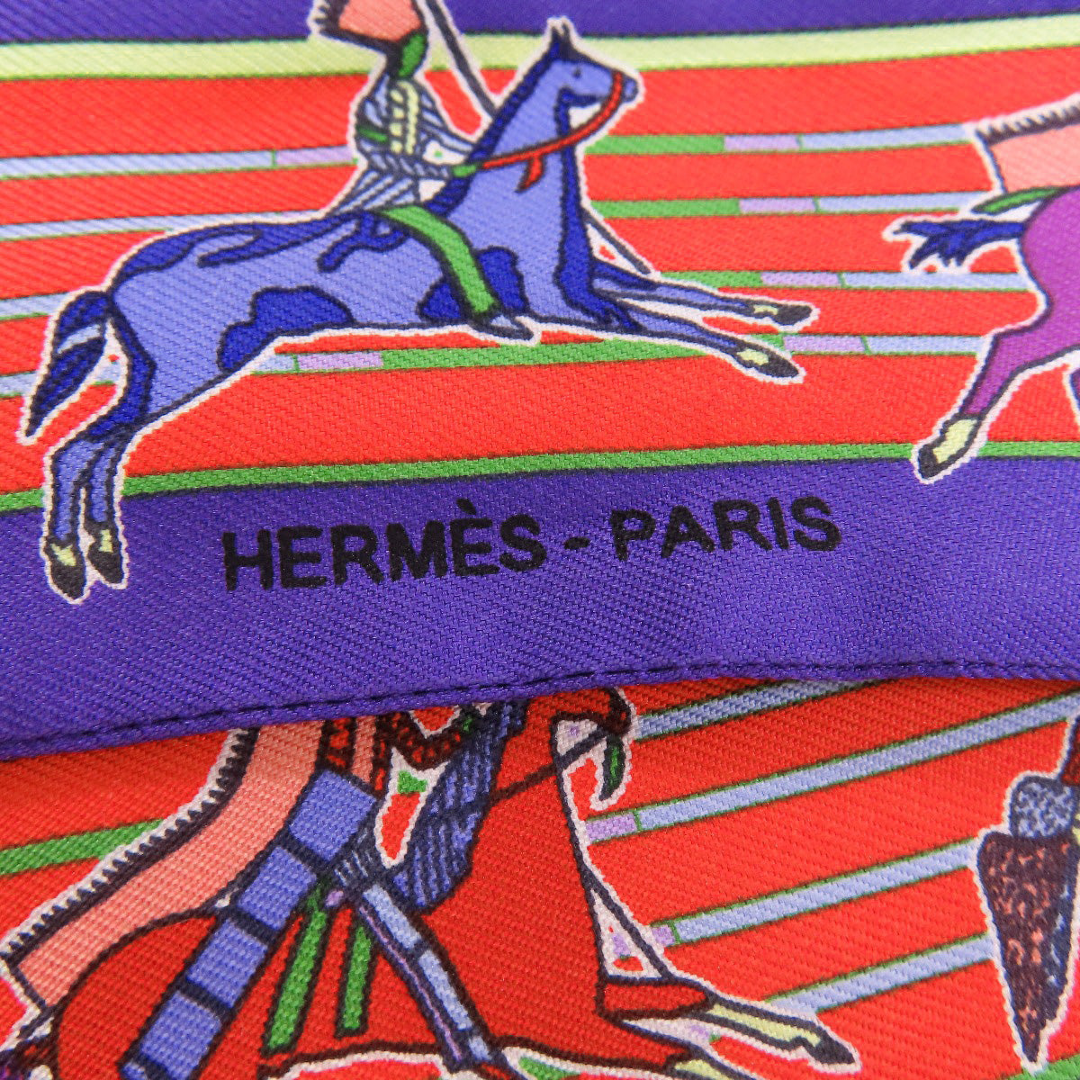 HERMES scarf silk purple Twilly Women Used