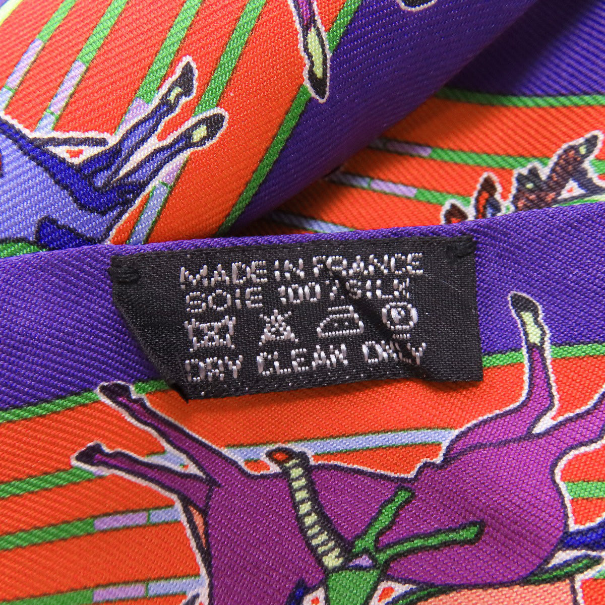 HERMES scarf silk purple Twilly Women Used