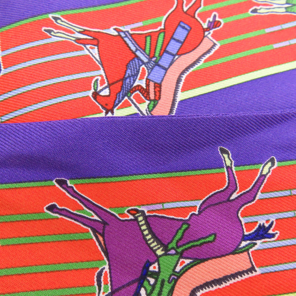 HERMES scarf silk purple Twilly Women Used