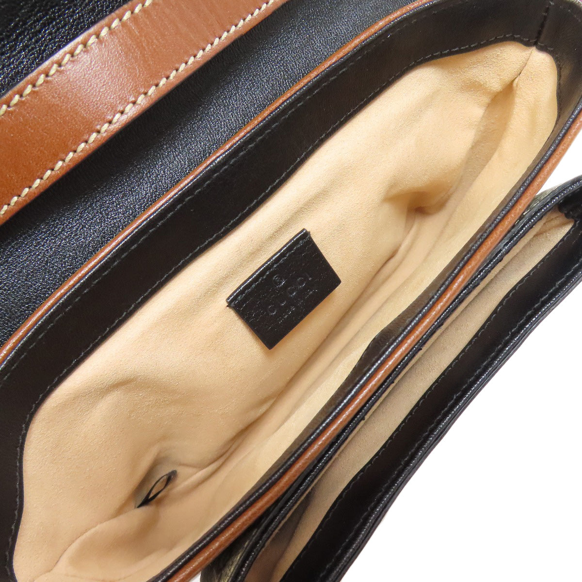GUCCI Shoulder Bag 658487 PVC Brown GG Supreme 2WAY Women Used