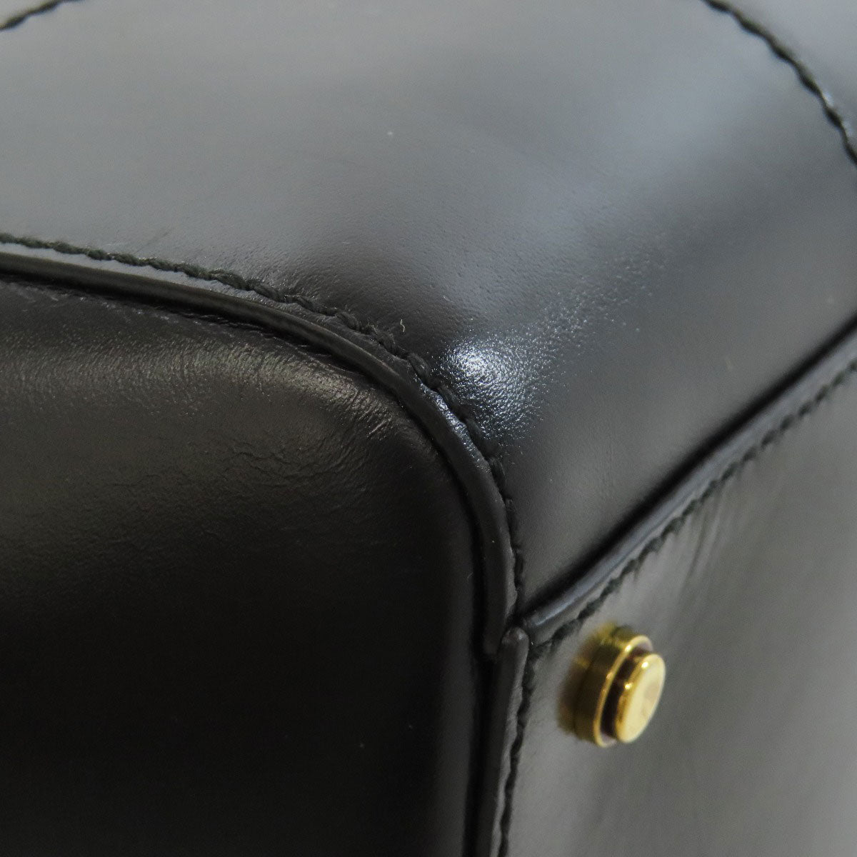 GUCCI Tote Bag 323652 leather black logo Women Used
