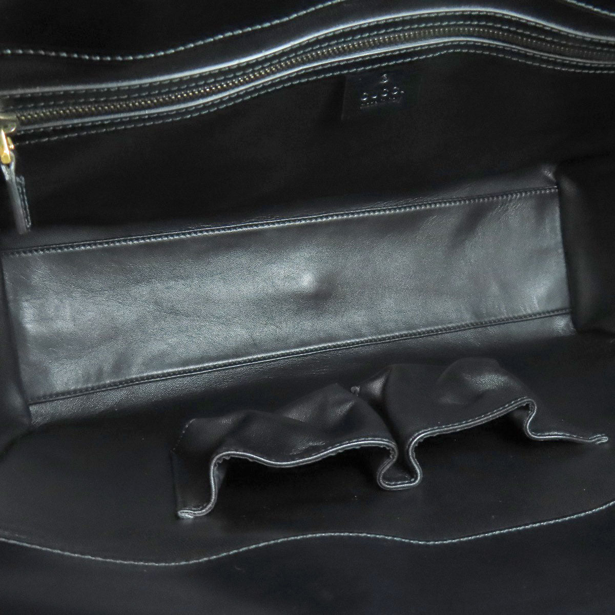 GUCCI Tote Bag 323652 leather black logo Women Used