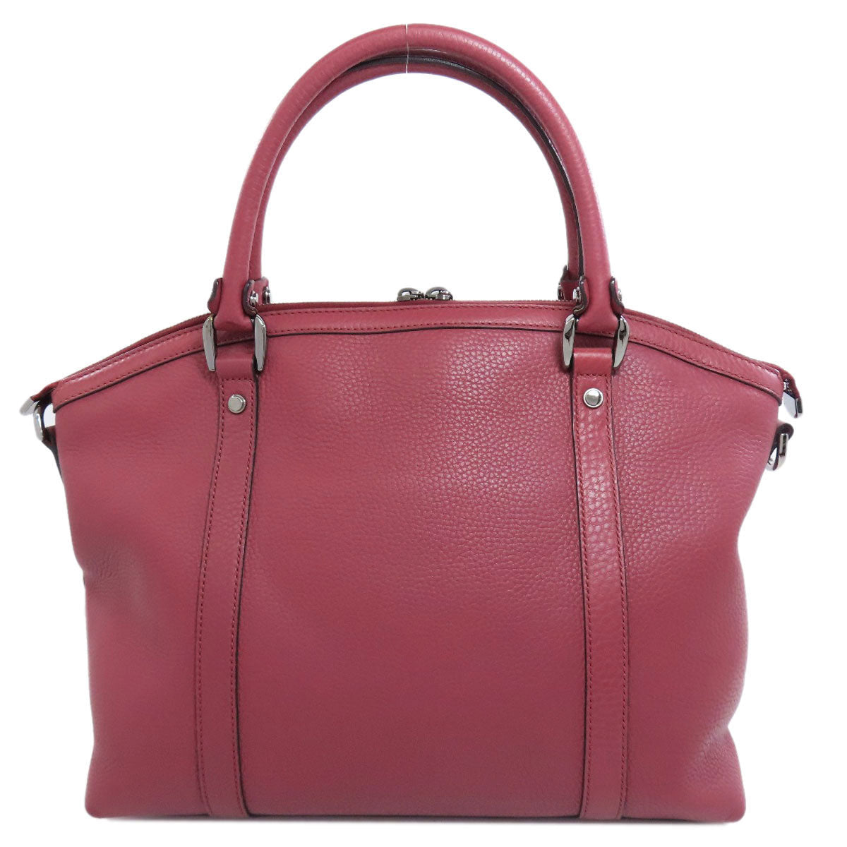 GUCCI Tote Bag 341508 leather pink Outlet 2WAY Women Used