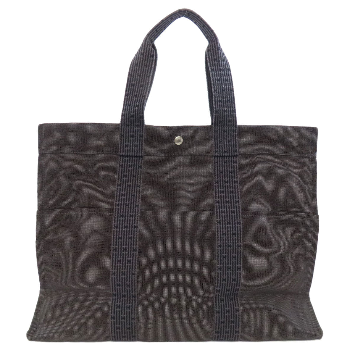 HERMES Tote Bag canvas gray Her Line GM Women Used
