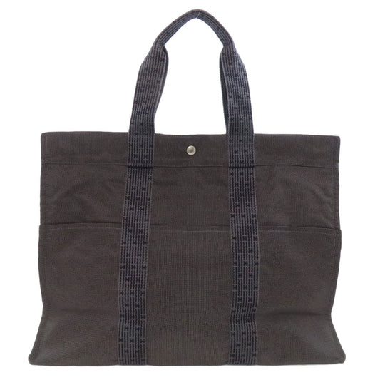 HERMES Tote Bag canvas gray Her Line GM Women Used