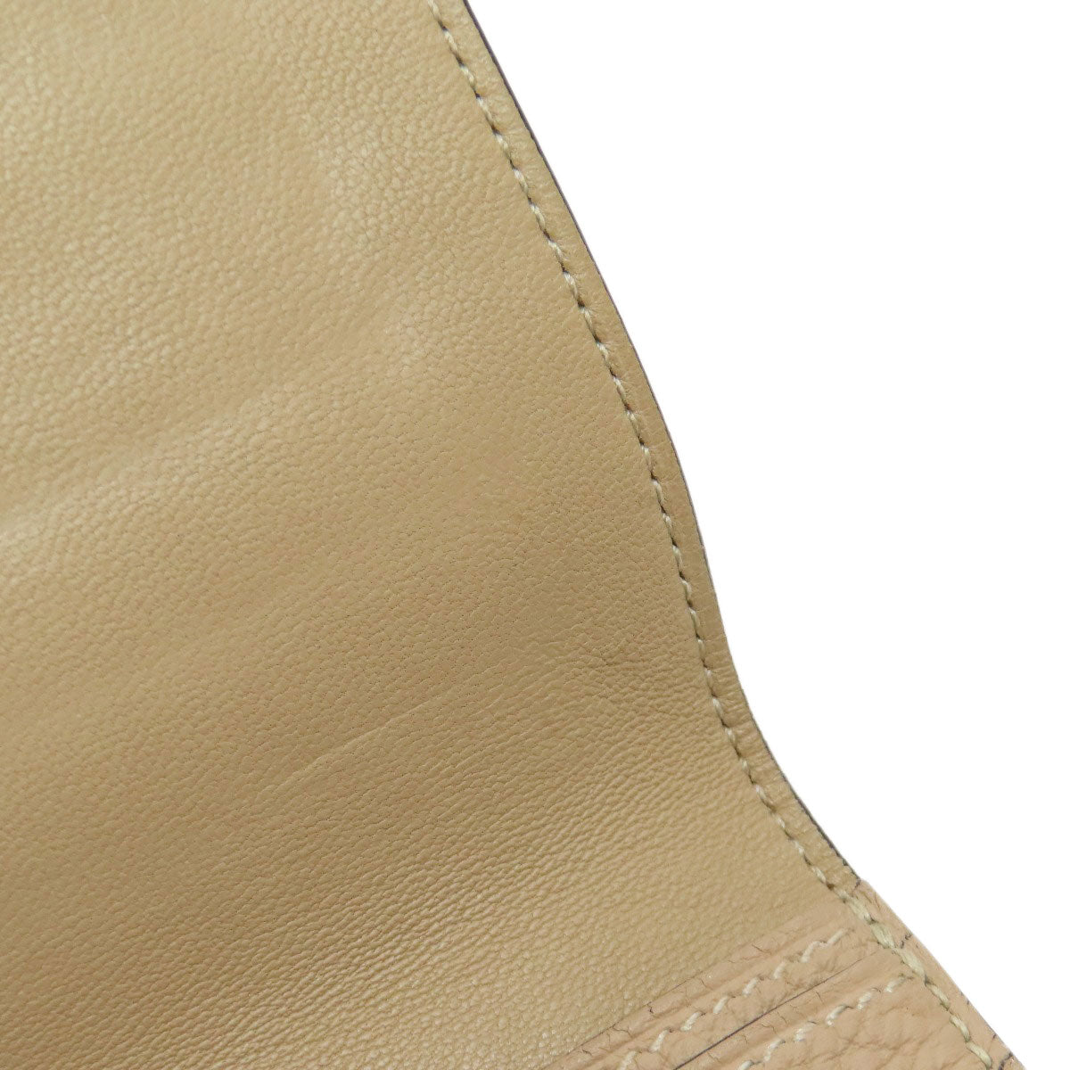 HERMES Long Wallet Purse Taurillon Clemence beige Dogon Long SilverMetal