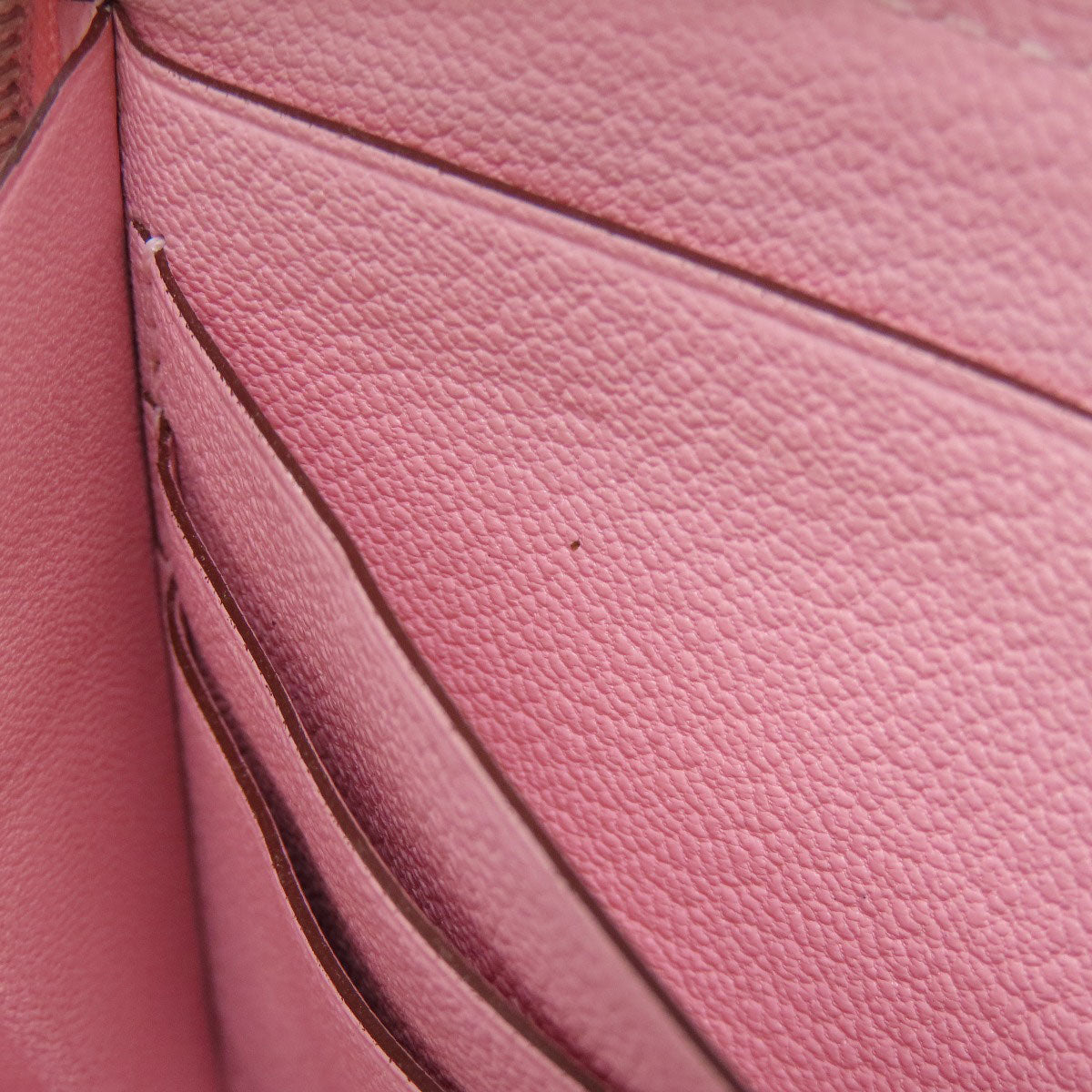 HERMES Long Wallet Purse Swift pink Azap Classic SilverMetal