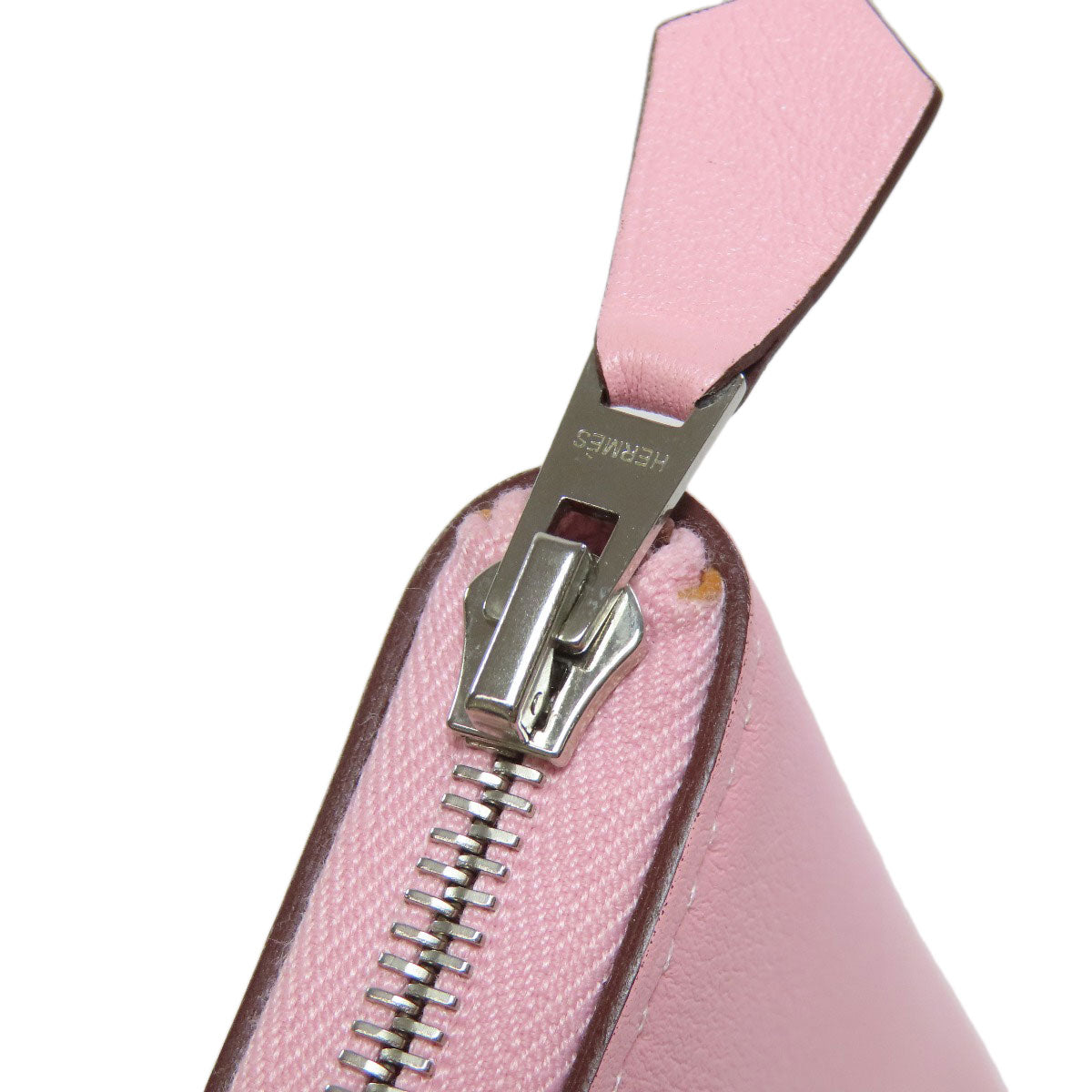HERMES Long Wallet Purse Swift pink Azap Classic SilverMetal