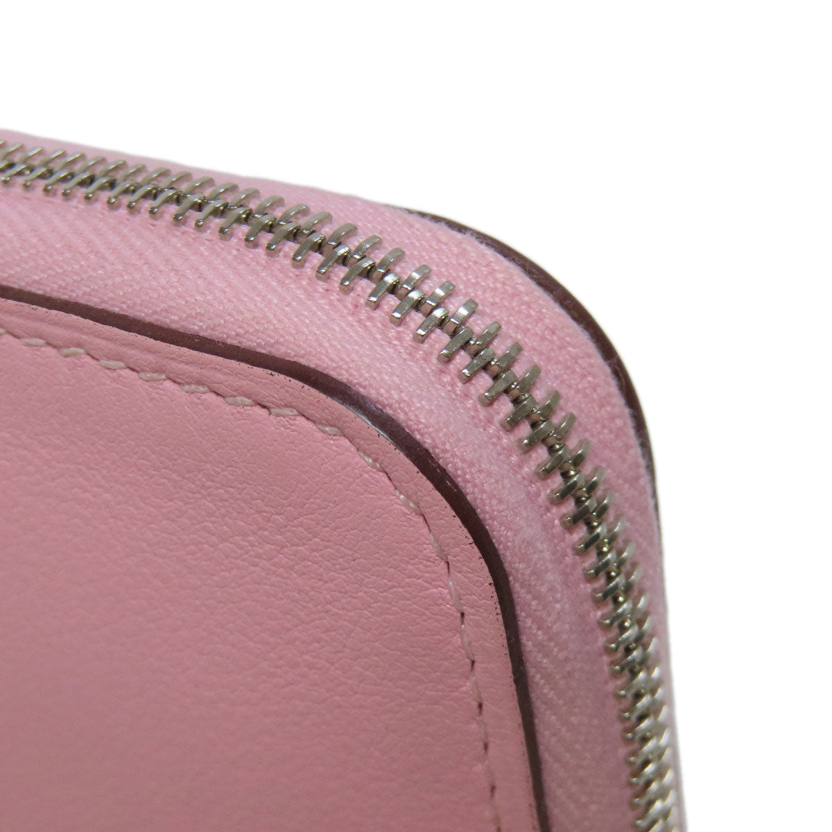 HERMES Long Wallet Purse Swift pink Azap Classic SilverMetal