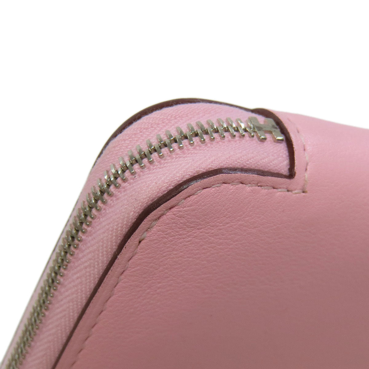 HERMES Long Wallet Purse Swift pink Azap Classic SilverMetal