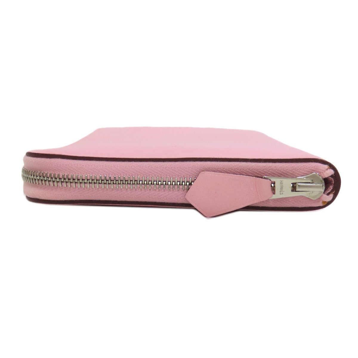 HERMES Long Wallet Purse Swift pink Azap Classic SilverMetal