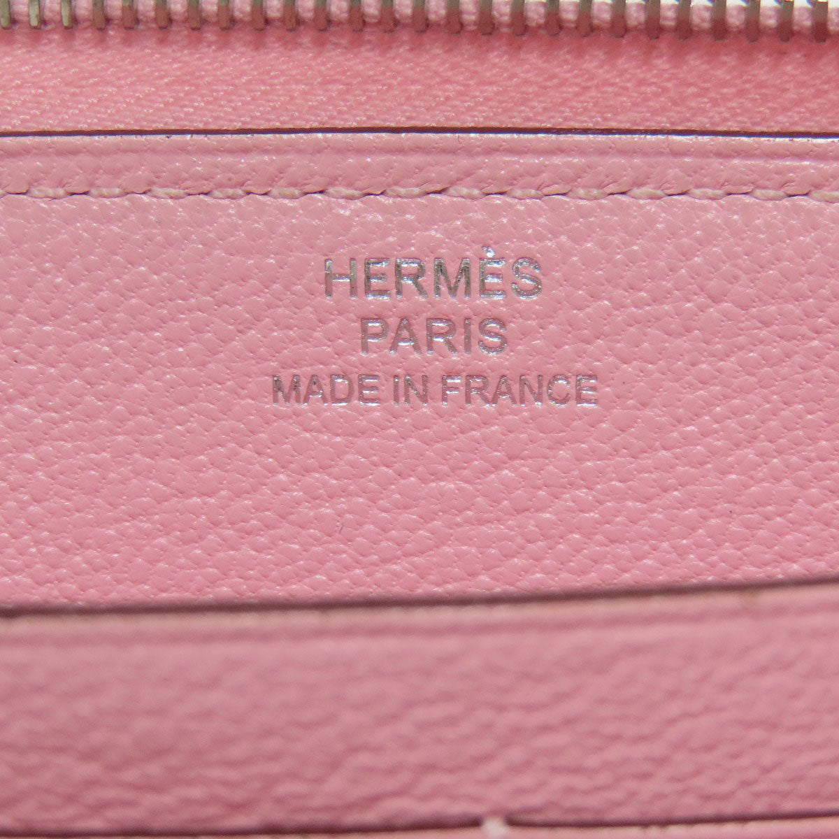 HERMES Long Wallet Purse Swift pink Azap Classic SilverMetal