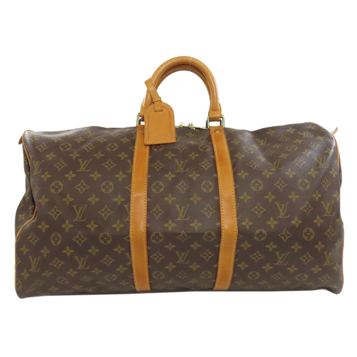 LOUIS VUITTON Boston Duffel bag M41424 Monogram canvas Brown Keepall 55 mens(Unisex) Used