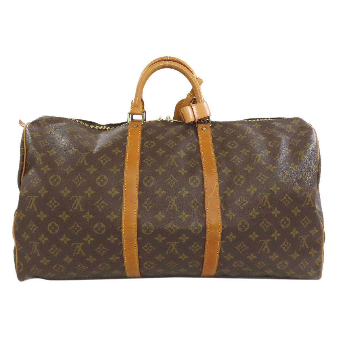 LOUIS VUITTON Boston Duffel bag M41424 Monogram canvas Brown Keepall 55 mens(Unisex) Used