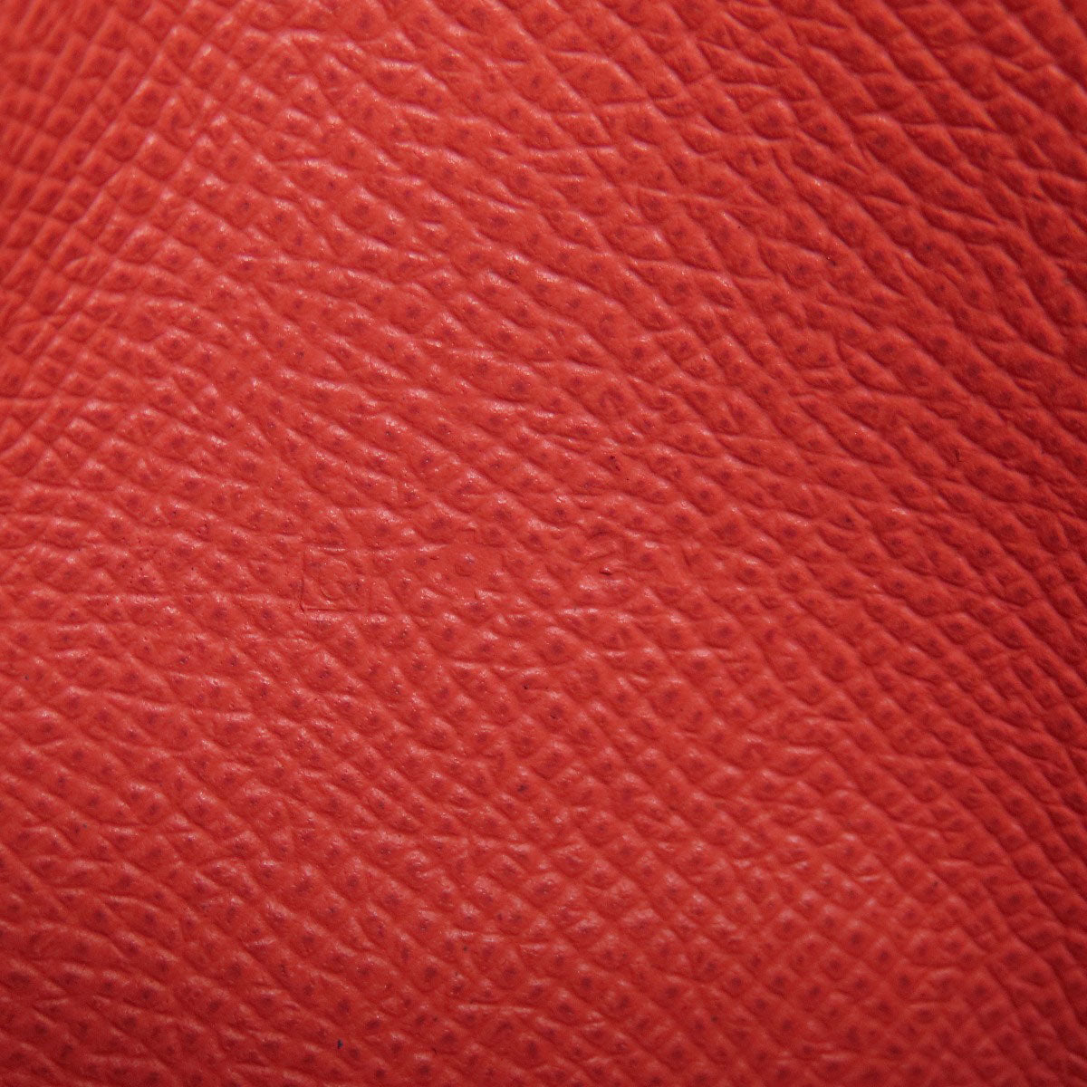 HERMES Long Wallet Purse Epsom Red Bearn 2PLIS SilverMetal