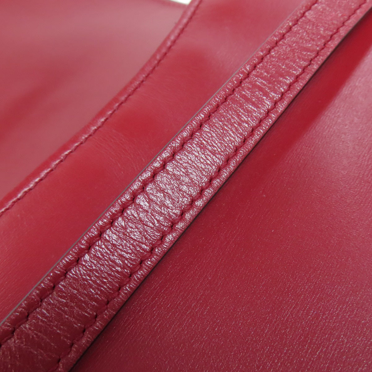 GUCCI Shoulder Bag 550129 Calfskin Red Ally GG Marmont Women Used