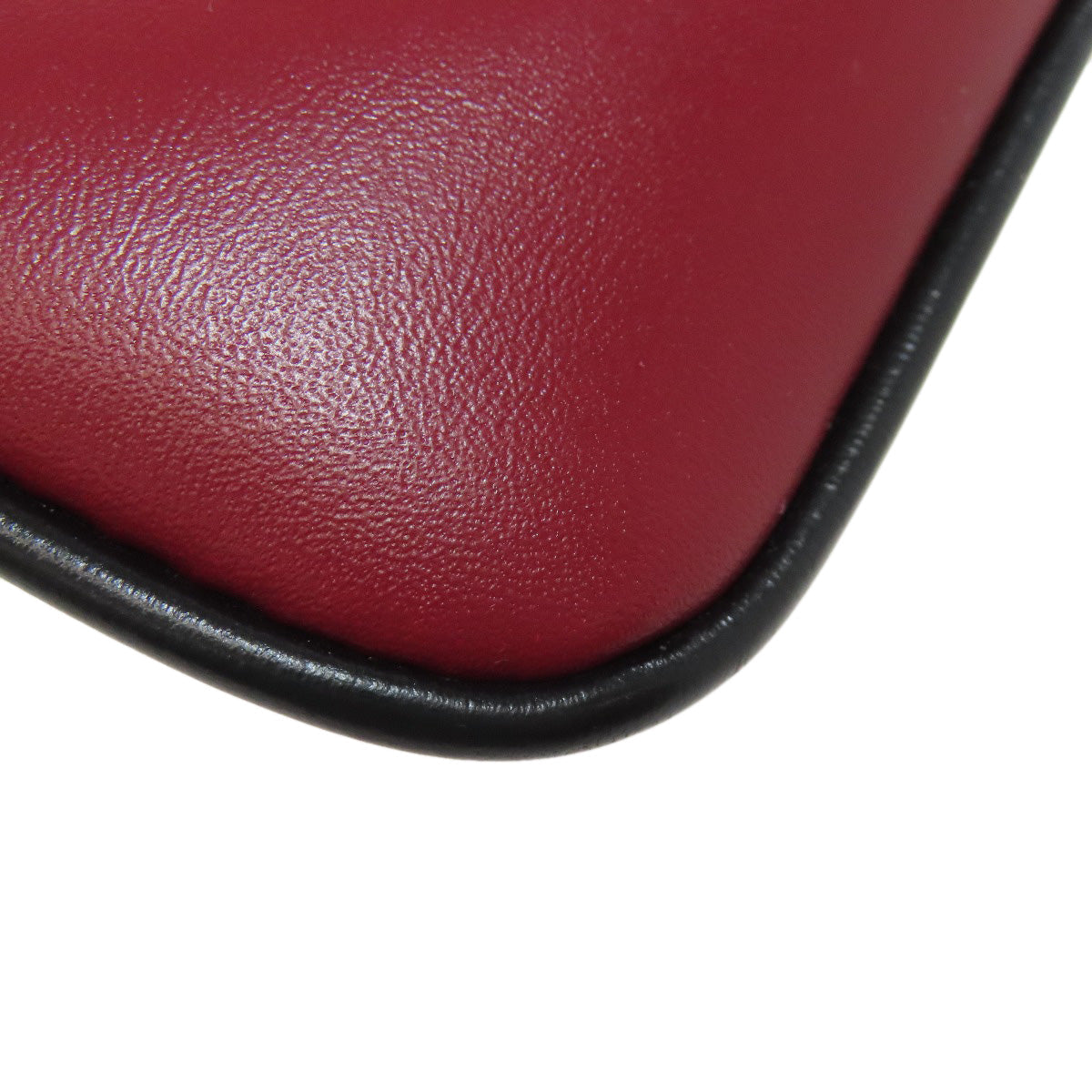 GUCCI Shoulder Bag 550129 Calfskin Red Ally GG Marmont Women Used