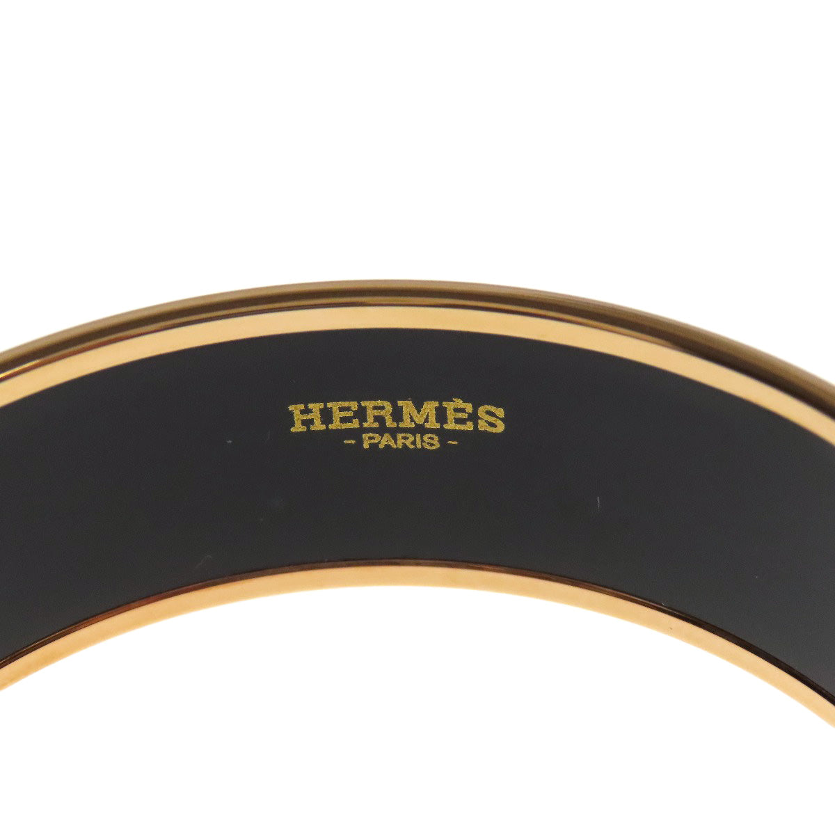 HERMES bracelet metallic pink Emaille GM bangle Women Used
