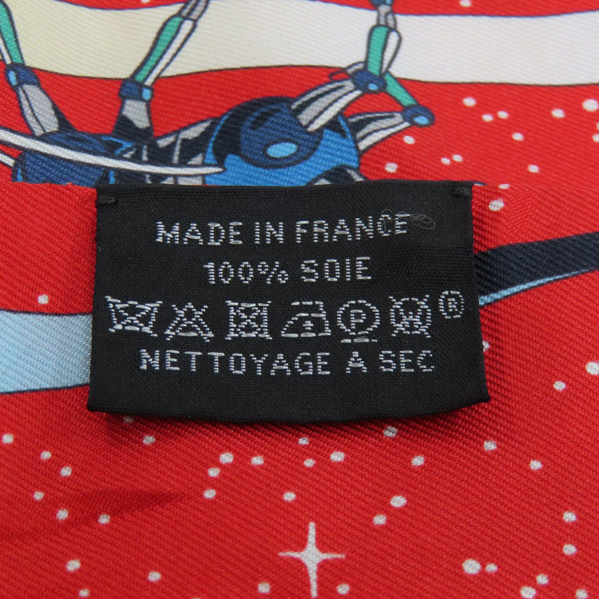 HERMES scarf silk Red Twilly Women Used