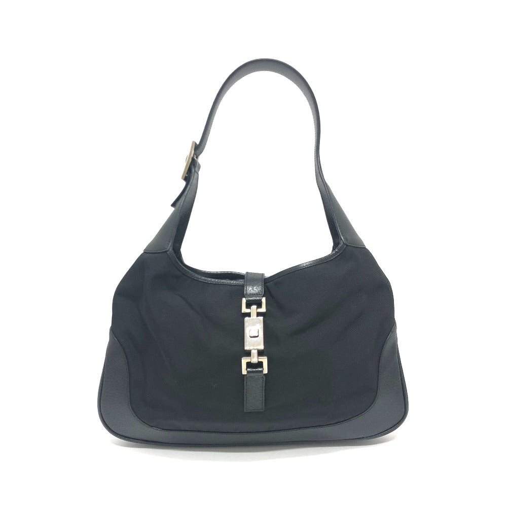 GUCCI Shoulder Bag 001・3306 Nylon, Leather black Jackie