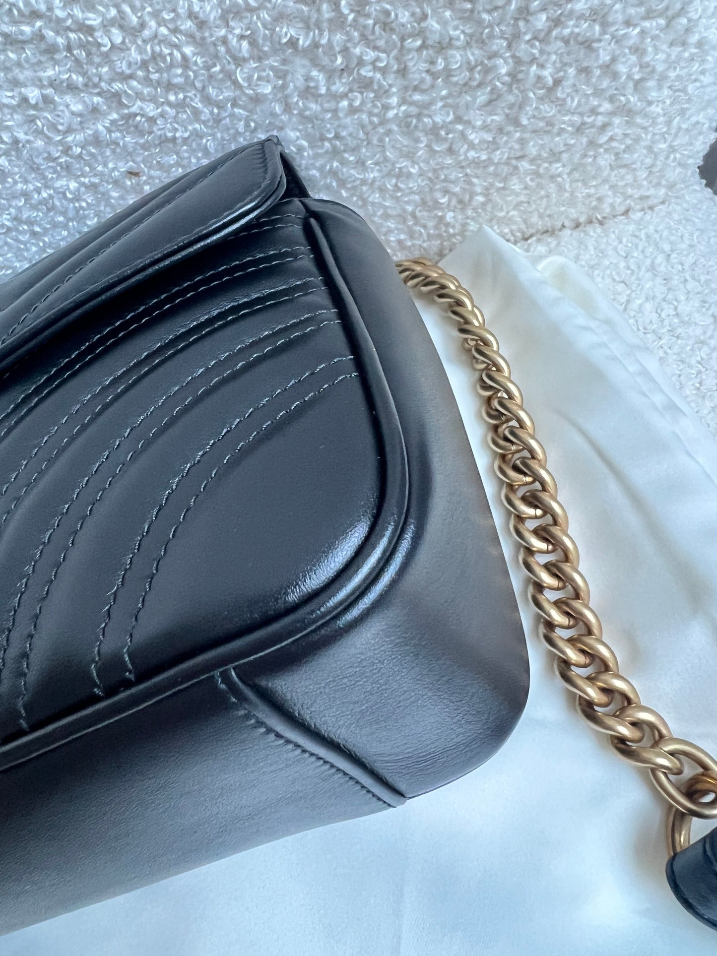 Gucci GG Black Marmont Small Shoulder Bag (RRP £2070)