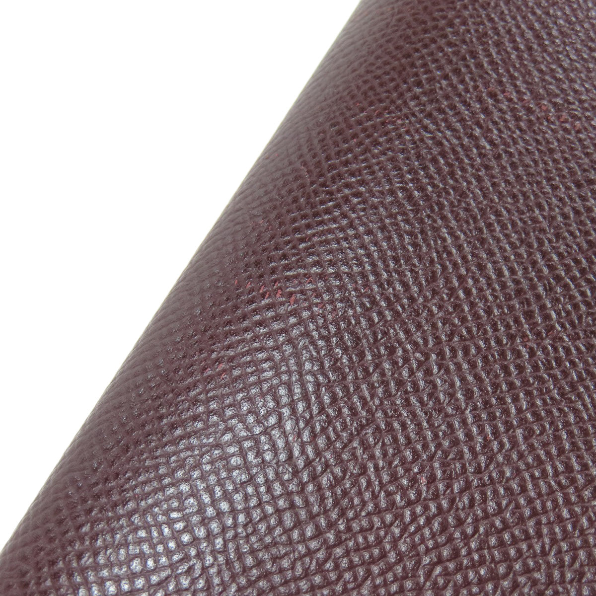 HERMES Long Wallet Purse Epsom wine-red Azap Silkin Silver Metal
