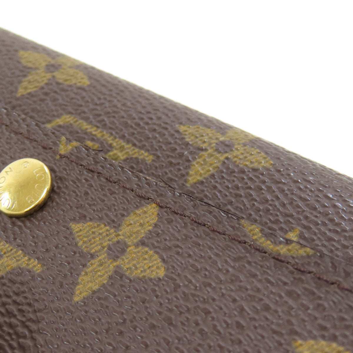 LOUIS VUITTON Bifold Wallet M61735 Monogram canvas Brown Portonet Zip Women Used