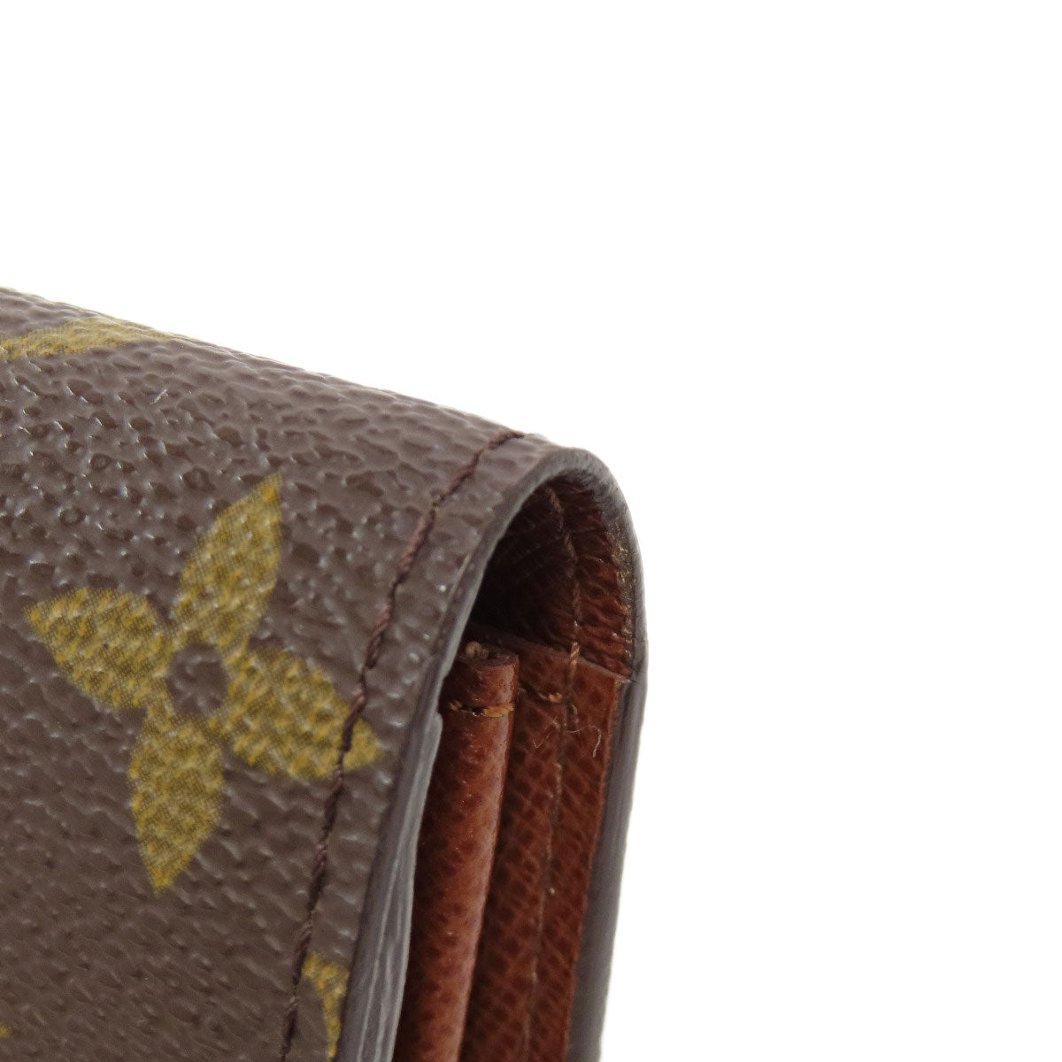 LOUIS VUITTON Bifold Wallet M61735 Monogram canvas Brown Portonet Zip Women Used