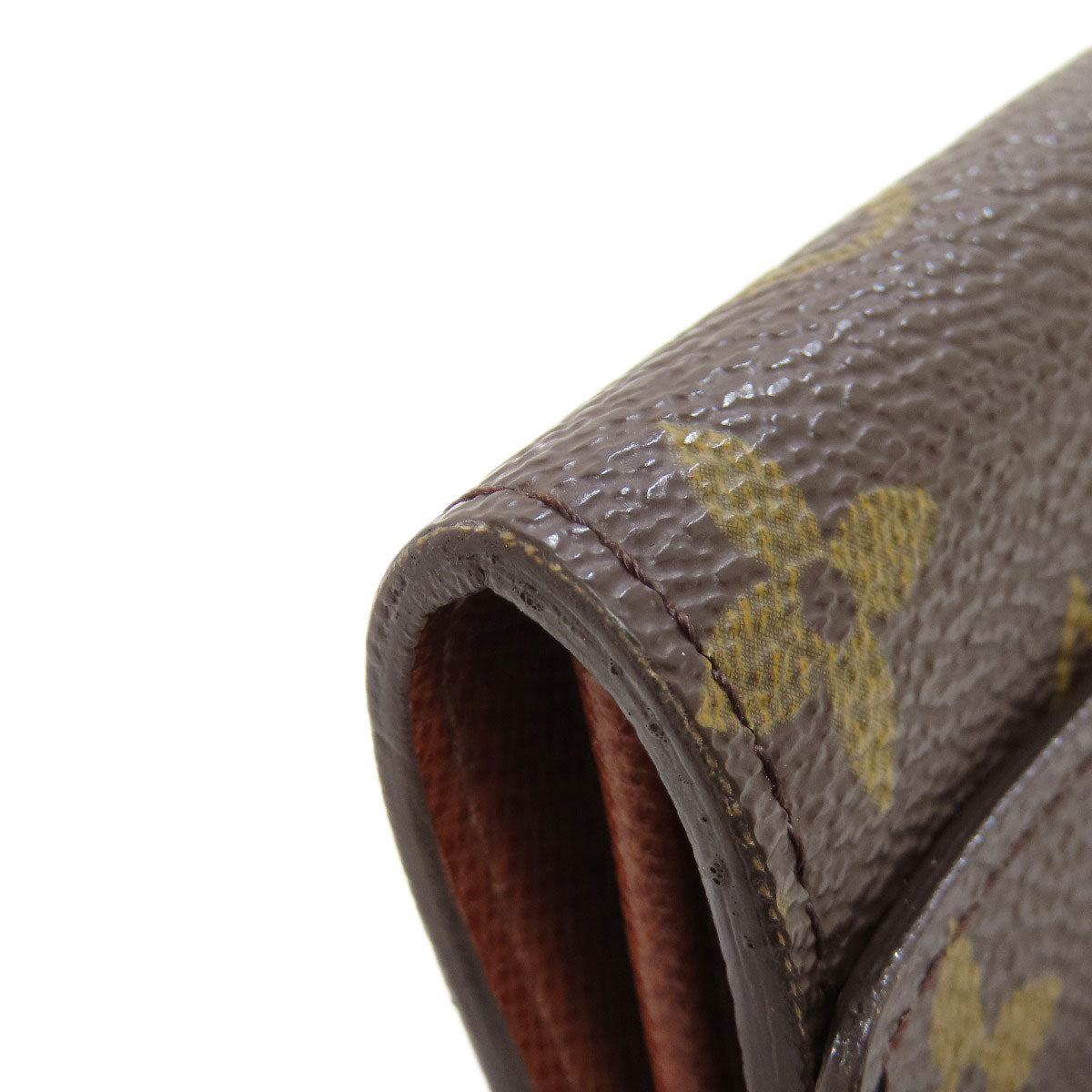 LOUIS VUITTON Bifold Wallet M61735 Monogram canvas Brown Portonet Zip Women Used