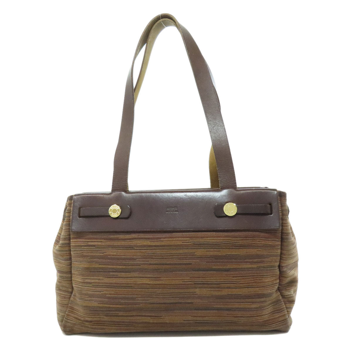 HERMES Tote Bag Vibrato Brown Herbag Cabus