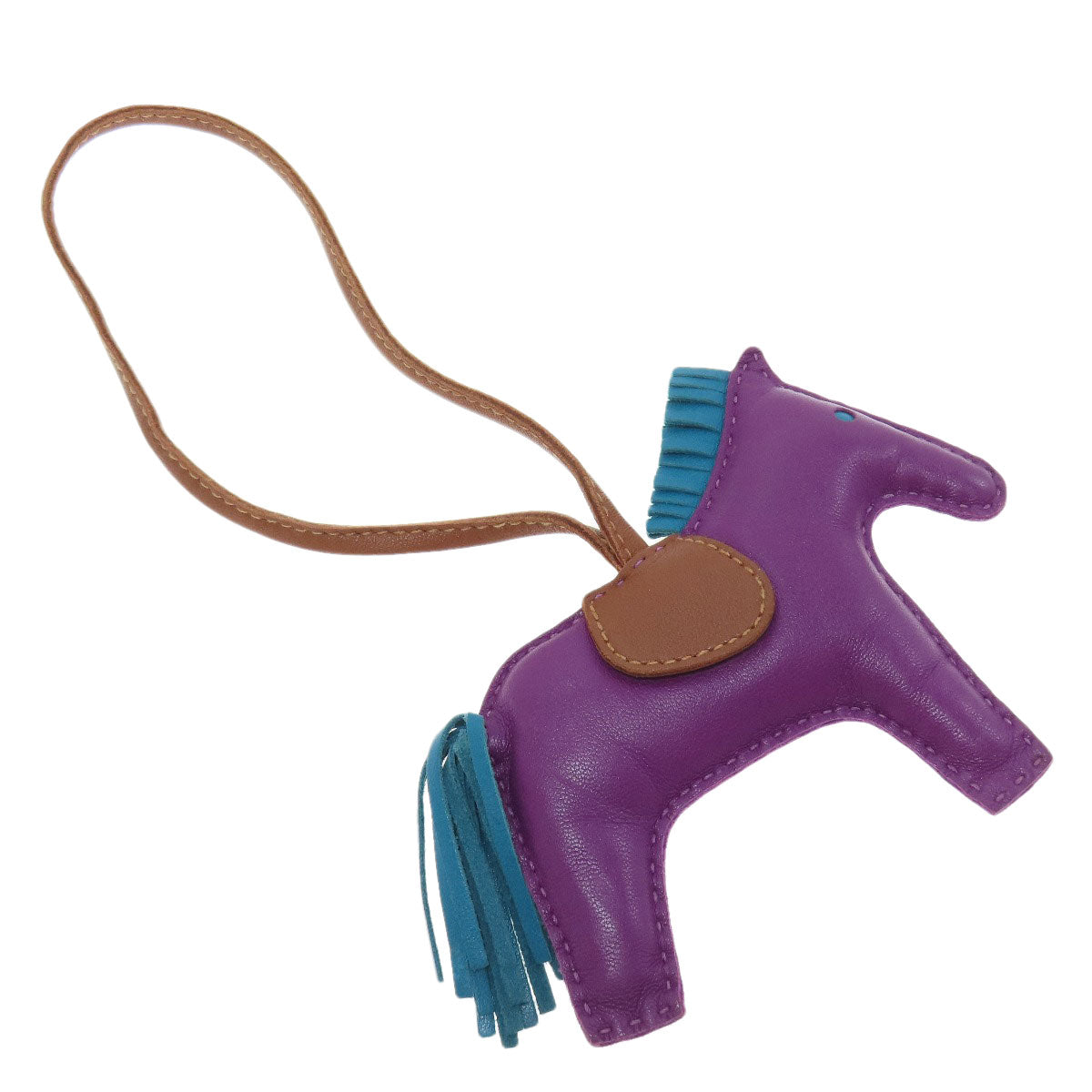 HERMES key ring Anyo Miro purple Rodeo Charm MM Women Used
