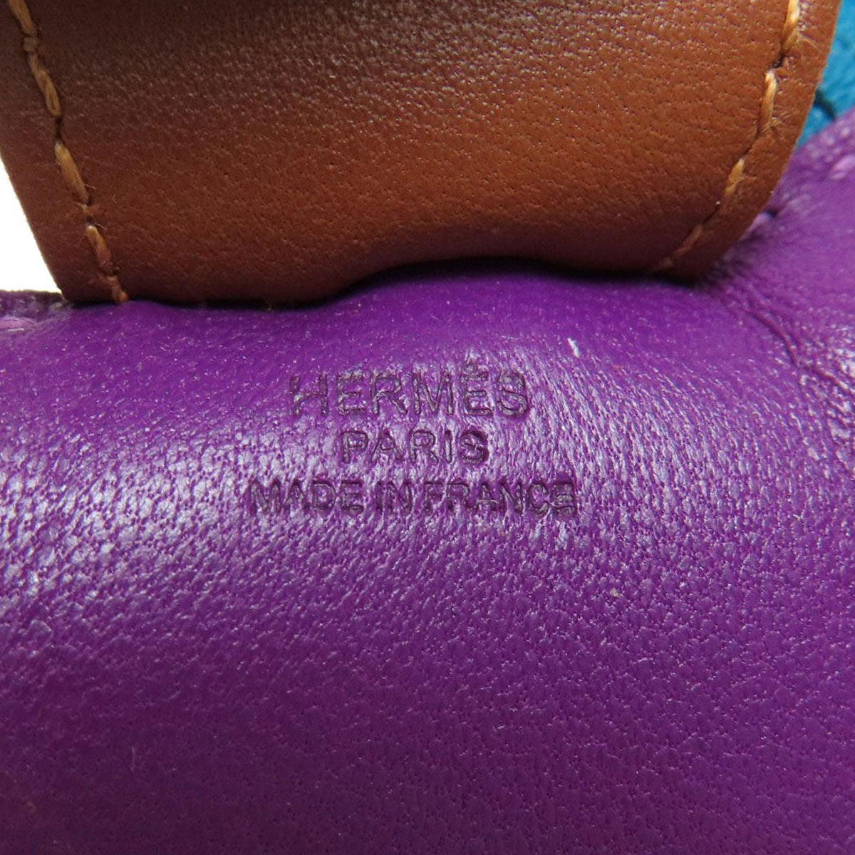 HERMES key ring Anyo Miro purple Rodeo Charm MM Women Used