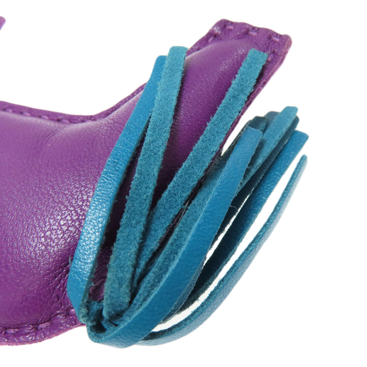 HERMES key ring Anyo Miro purple Rodeo Charm MM Women Used