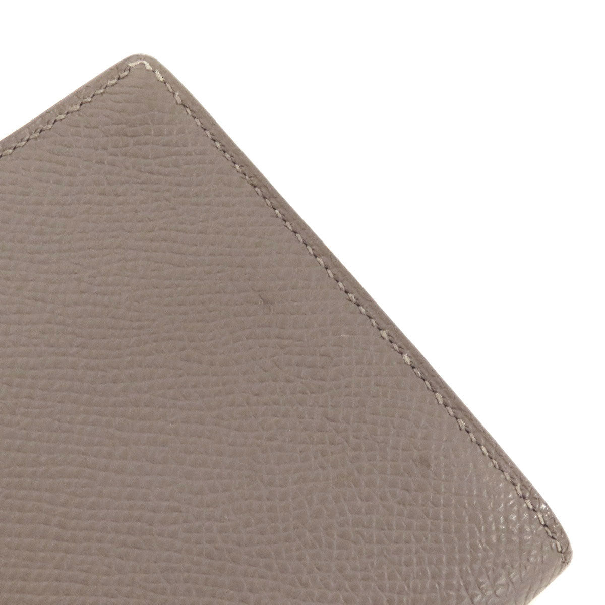 HERMES Long Wallet Purse Epsom gray Bearn Soufflet Ethan Gold Metal